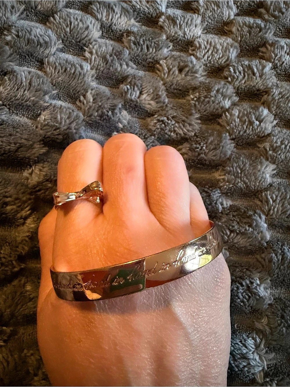 Kate spade Gold-Tone Bracelet with bow ring